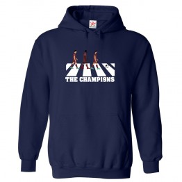The Champions Unisex Kids and Adults Pullover Hoodie For Football Fans									 									 									